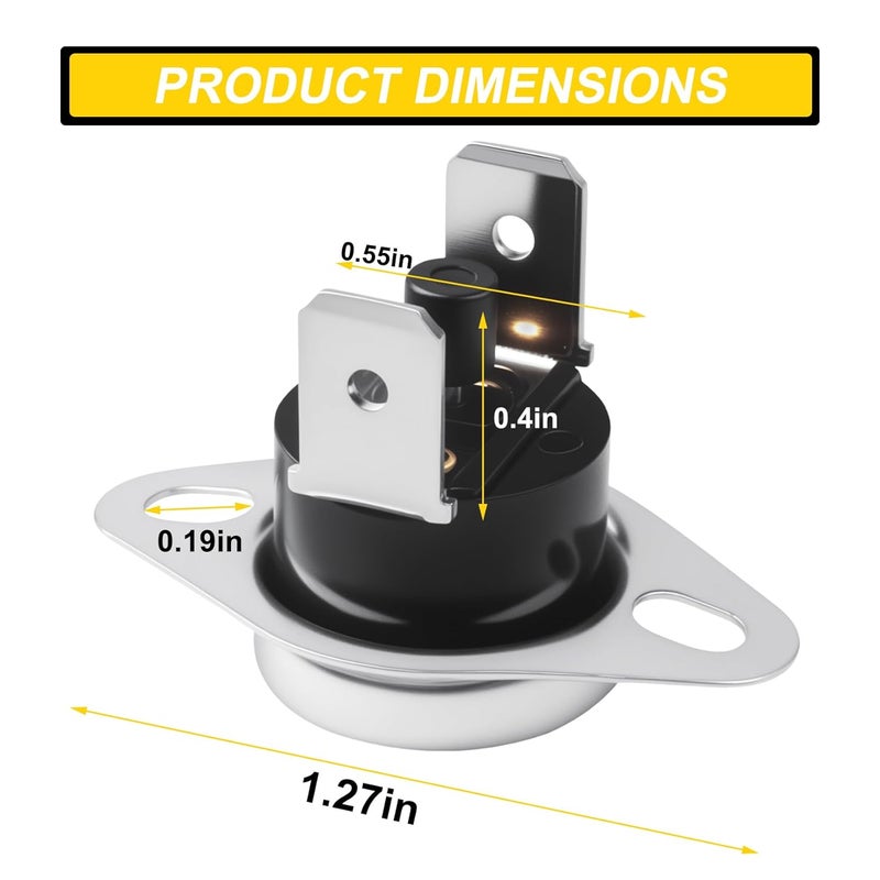 Fospectra 10123535 Furnace Limit Switch Fits Goodman-Amana Stoves, Stove Switch with Manual Reset, Furnace Replacement Limit Switch, 1 Pc - Image 4